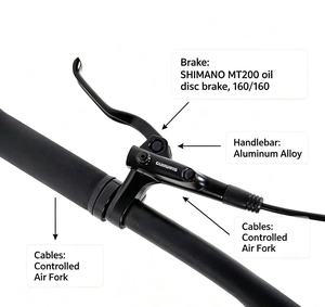 Bicicleta de Montaña OVERLORD de Fibra de Carbono para 13 Velocidades, Asiento Cómodo, Suspensión Delantera, Ruedas de Aluminio OV - Product Image 3