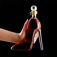 Décanteur de vin de bouteille en verre de forme à talons hauts Offre Spéciale transparent de luxe de bonne qualité