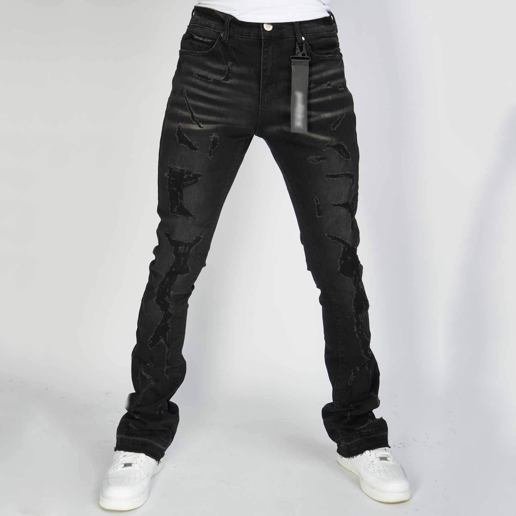 Black Ripped Jeans Washed Black Stretch Skinny Jeans Distressed