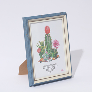 Nhãn Hiệu Riêng Khung Ảnh 4*6 ''5*7' 'Hình Ảnh Khung Màu Xanh Và Trắng Với Vàng Nhựa A4 Khung Ảnh Tùy Chỉnh Nhựa Khung Ảnh - Product Image 2