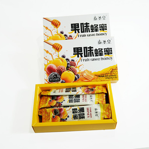 Tai ShengHuang Brand Box Pack Fruit Taste <b>Honey</b> with Mixed Fruit Flavor Natural Sweetness 20g x 10 Sachets Custom Packaging - Product Image 2
