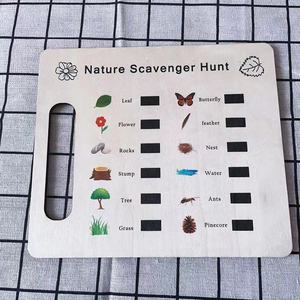 Tailai Chasse au trésor en bois Exploration <span class=keywords><strong>de</strong></span> la nature Jouet d'activité d'apprentissage en plein air pour l'éducation précoce et l'interaction parent-enfant - Product Image 2