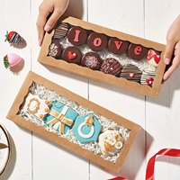 Boîte à gâteau transparente noire de luxe pour l'expédition, la vente à emporter, les cupcakes, les cadeaux, le déjeuner, design néon personnalisé