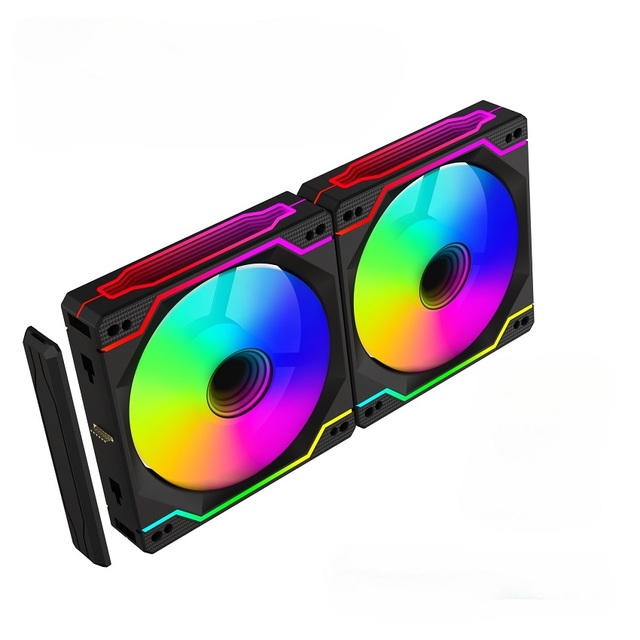 Magic Infinity Mirror Building Block Fan Splice Case Fans ARGB 120mm 3PIN 5V ARGB with Infinity Mirror for PC Gaming