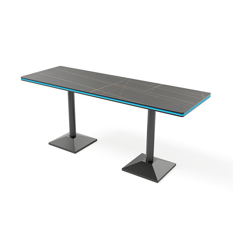 Tavolo lungo illuminato in ardesia per 6 persone 1806