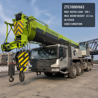 Grue mobile d'occasion lourde de 100 tonnes ZTC1000V663 – En stock, unité fiable avec documents d'exportation complets