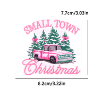 Patchs brodés personnalisés en gros avec logo, motif Noël Western et slogan Joyeux Noël, thermocollants pour vestes, chapeaux, sacs à dos, DIY