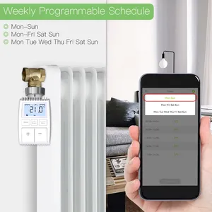 Vanne d'actionneur de radiateur Tuya ZigBee, thermostat intelligent, contrôleur de température, capteur interne TRV, commande vocale avec Alexa - Product Image 4