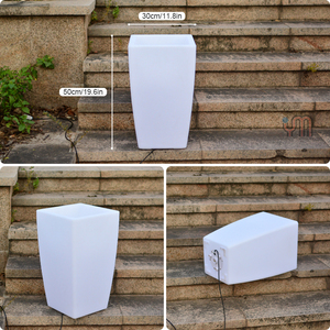 <span class=keywords><strong>Maceta</strong></span> <span class=keywords><strong>Led</strong></span> cuadrada de plástico para interior y exterior, 16 colores que cambian, luminosa - Product Image 4