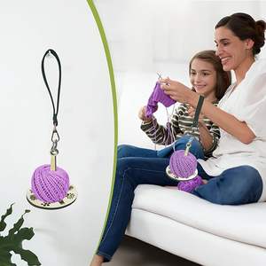 Soporte de Hilo Portátil de Madera Sencillo - Kit de Costura y Tejido con Patrones Artísticos, Accesorios de Ganchillo Anti-Enredos para Manualidades - Product Image 5