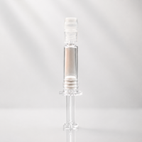 Seringue sans air en plastique PS givré rechargeable de 1 ml, 2 ml, 3 ml, 5 ml, 10 ml pour cosmétiques, soins de la peau, liquides, crèmes pour les yeux, sérums et maquillage