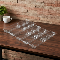 Boîtes de transport pour plantes en PET transparent rectangulaires de 0,3 mm d'épaisseur