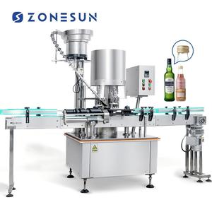 ZONESUN ZS-XG440C4 automatique 4 tête vin huile d'olive esprit bouteille roll-on chapardeur preuve aluminium bouchons ROPP capsulage Machine à sceller - Product Image 1