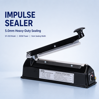 Scelleuse manuelle portable de 5 mm de large SF-200, 200 mm, 300 W, pour sachets en plastique, scelleuse thermique pour sacs en aluminium, machine de scellage pour l'emballage alimentaire
