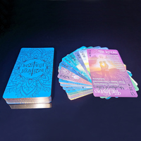 Elegance Souvenir Golden Design Cartes de tarot Collection d'estampage de cadeaux Jeu de société Vente en gros de cartes de tarot personnalisées Impression de jeux
