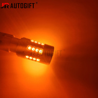 Ampoule LED de voiture haute puissance 27W 7440 1156 3030 24SMD 12V-30V P21W BA15S avec puce AlGaInP couleur ambre pour clignotant