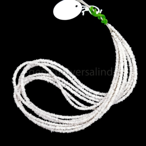 Cuentas de diamante blanco sin tallar de 3-4 mm, cuentas de diamante natural crudo genuino, hebras de 16 pulgadas para la fabricación de joyas con orificios grandes de 2 mm - Product Image 1