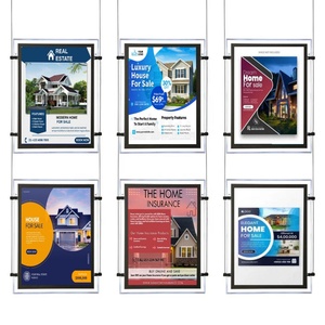 A1 A2 A3 A4 Crystal Advertising <b>LED</b> Light Boxes Acrylic Eco-friendly Customized Color - Product Image 1