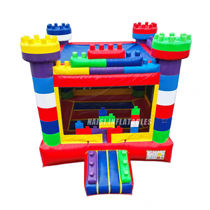 Castillo Hinchable Comercial Mega Jumper para Fiestas, Bloques <span class=keywords><strong>de</strong></span> Construcción, Brincolines Inflables para Niños, Ideal para Alquileres y <span class=keywords><strong>Negocios</strong></span> - Product Image 3