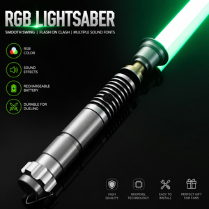 2025 dernier <span class=keywords><strong>sabre</strong></span> laser de duel lourd <span class=keywords><strong>sabre</strong></span> en métal à double tranchant avec lumière, son et flash-sur-choc <span class=keywords><strong>sabre</strong></span> laser RVB - Product Image 1