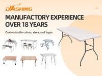 Table à tréteaux en plastique pour banquets, banquets pliants et mariages, 180 cm, 6 pieds, portable, pour l'extérieur, pour fêtes et événements