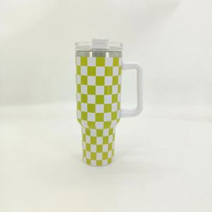 Custom Color Travel Vacuum <b>Flasks</b> 40oz Powder Coating Stainless Steel 40 oz Tumbler <b>with</b> Handle and <b>Straw</b> Mugs - Product Image 6