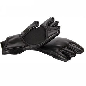 High Quality Leather MMA Boxing Gloves with Non-Slip Moisture Wicking <b>Padded</b> Inner Gloves for Muay Thai Training - Product Image 1