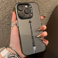 Coque de téléphone minimaliste en PC pour iPhone 16 Pro, 16E/15/14/13, 12, motif ligne aérienne laser personnalisée, pour Apple