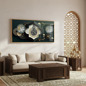 Décoration Murale Moderne TRUSTEK : Art Islamique en Alliage d'Aluminium, Porcelaine de Luxe, Diamant et <span class=keywords><strong>Calligraphie</strong></span> <span class=keywords><strong>Arabe</strong></span> Musulmane en Cristal - Product Image 3