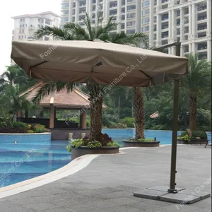 Modern fabrika bahçe mobilyaları açık alüminyum güneş şemsiyesi yüzme havuzu için yan şemsiye