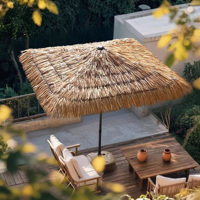 Parasol de terrasse pliable en aluminium, design hawaïen, anti-UV, pour café, complexe hôtelier, parc, salle à manger extérieure, pavillon - Fabrication OEM/ODM directe usine