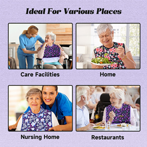 Моющийся многоразовый нагрудник для взрослых, тканевый защитный нагрудник, новая регулируемая кнопка, нагрудник для взрослых - Product Image 4