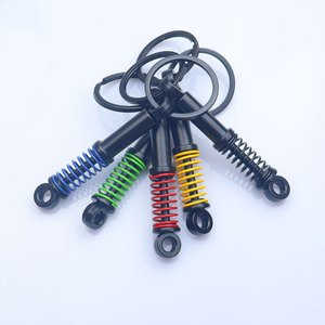 Accesorios creativos de piezas de coche, llavero con amortiguador de resorte compresible, llaveros de Metal 3D - Product Image 3