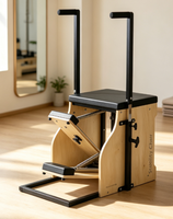 Chaise d'exercice Pilates réglable en bois d'érable MJD W56, appareil de fitness professionnel pour la maison, la salle de sport et l'entraînement en studio
