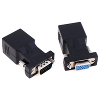 RJ45 ke VGA Extender adaptor pria KE LAN CAT5 jaringan kabel Ethernet adaptor wanita dalam stok
