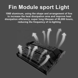 إضاءة رياضية LED عالية الإضاءة بقوة 200 واط 400 واط 600 واط 800 واط 1000 واط 1200 واط 1440 واط بقوة كاملة مقاومة للماء IP65 لإضاءة الملاعب - Product Image 3