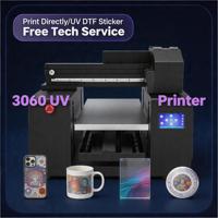 Imprimante UV à plat multifonctionnelle MT COLOR 3060 avec dispositif rotatif pour l'impression de bouteilles, de tasses, de balles de golf, de cylindres et d'objets plats