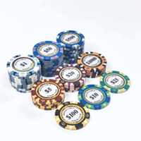 Jetons de poker en argile Monte Carlo Poker Club avec des coupures de valeur de 1 $, 5 $, 10 $, 20 $, 25 $, 50 $, 100 $, 500 $, 10 000 $, 14 g, 40 mm, jeton de casino 3 tons