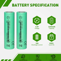 Batterie EVE 33V 18650 3200mah 3.6V 10A Batteries lithium-ion cylindriques rechargeables Cellules Li-ion pour banque d'alimentation Aspirateur