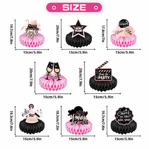 뜨거운 판매 <span class=keywords><strong>2026</strong></span> 친환경 럭셔리 해피 뉴 이어 벌집 볼 펜던트 핑크 종이 벌집 스탠드 - Product Image 4