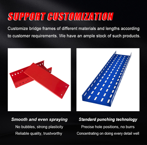 Bandeja de Cables de Acero con Recubrimiento en Polvo Rojo Personalizada para Cableado Eléctrico en Fábricas, Tamaño Personalizado - Product Image 4