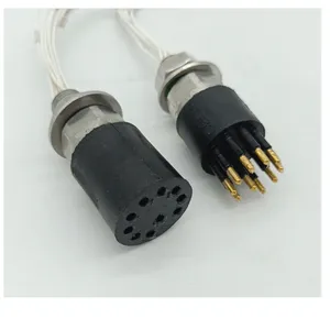 Conector de 10 pinos, subconn de alumínio 7000m, terminal elétrico impermeável, conector marinho de 10 pinos