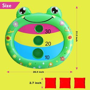 Frog-shaped <b>Inflatable</b> Pool Bean Bag Toss Game with Score Target - Product Image 5