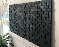 Revêtement mural en mosaïque de bois pour l'extérieur des maisons, panneau mural en bois, revêtement mural composite