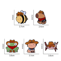 Épingles en émail mignonnes de chat, de crabe, d'abeille, de grenouille et de capybara |   Broches en métal pour animaux pour vêtements et accessoires