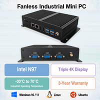 Mini PC Industrial Sin Ventilador Inter N97, Intel 1226-V, LAN 2.5GbE, M.2, HDMI 2.0, Triple Pantalla 4K 60FPS, DDR4 3200 Mhz