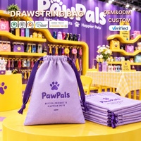 Sac à poussière en toile à cordon pour animaux de compagnie, avec logo personnalisé imprimé, promotionnel, réutilisable, vente en gros, sac d'événement en coton durable