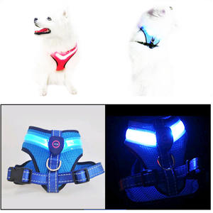 Grosir Tali Kekang <span class=keywords><strong>Led</strong></span> Anjing Usb Aksesori Hewan Peliharaan Rompi Kekang Anjing dan Tali Kekang Anjing - Product Image 4