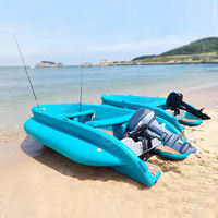 Offre Spéciale commercial personnalisé gonflable Sport tendre pêche dériveur bateau épaissi PVC Touring Kayak nervure bateau