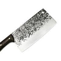 Couteau de cuisine chinois de haute qualité à manche en bois de 7,5 pouces, personnalisé pour les chefs professionnels, un couteau de boucher.